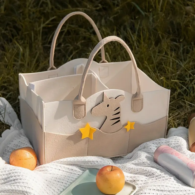 Large Capacity Felt Diaper Bag ( Random)