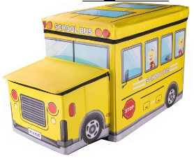 School Bus - Toy Chest For Kids (Canvas)
