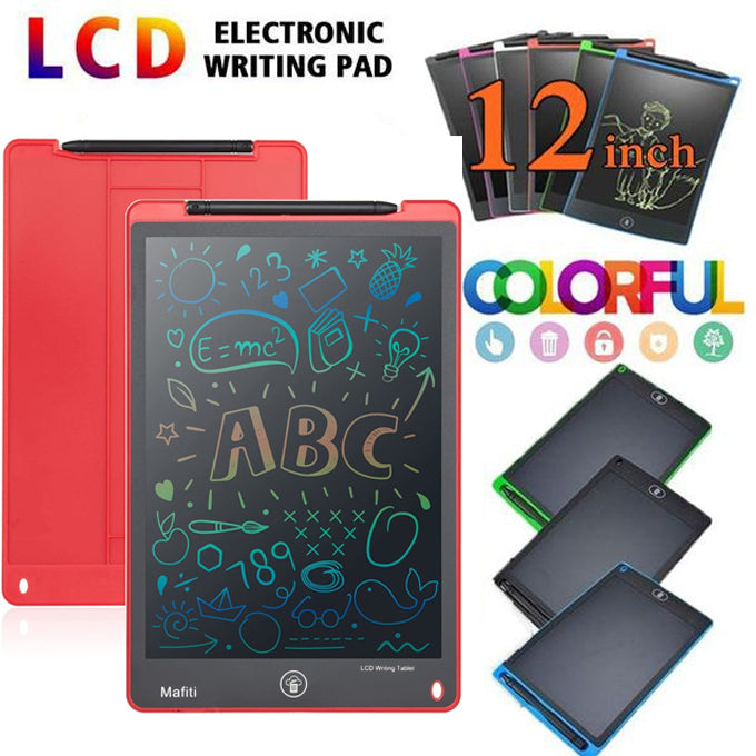 12 Inch LCD TAB Rainbow Writing Tablet, Electronic Drawing Board Doodle Handwriting Digital Tablet for Kids Learning