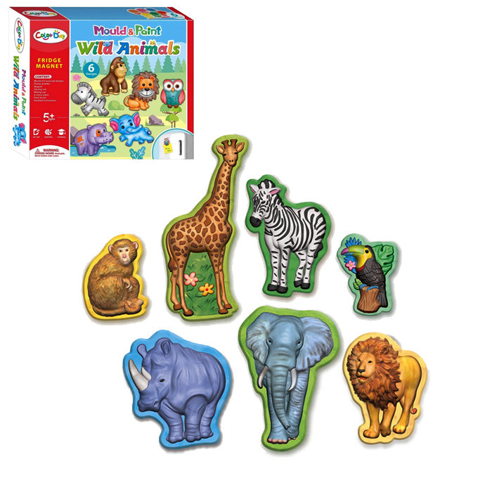 Mould & Paint Wild Animal Fridge Magnet - Craft Kit