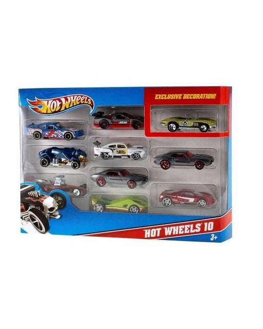 Hot Wheels Set Of 10 pcs Die Cast Cars - Multicolour