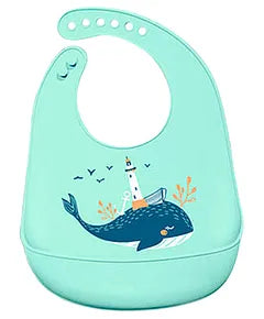 Waterproof Silicone Baby Bib - Whale