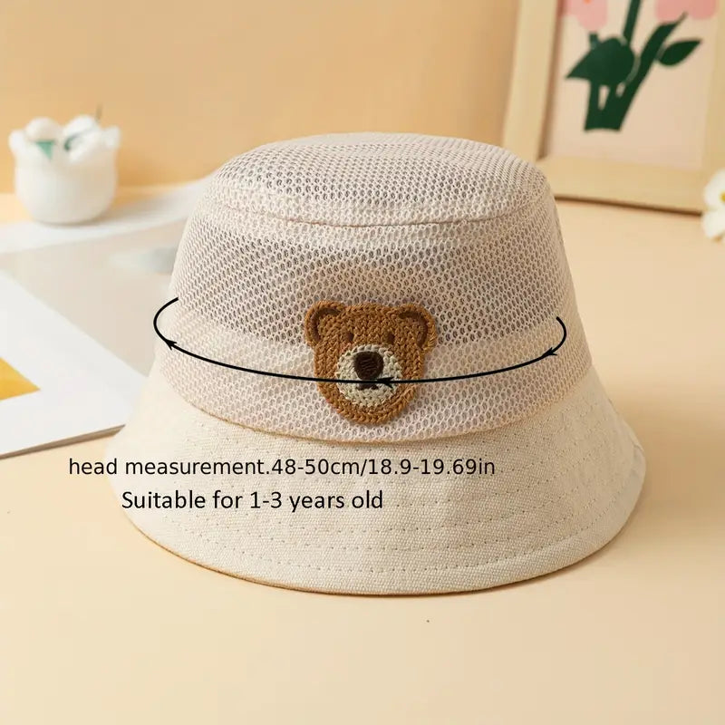 Solid Color Bear Patch Hat