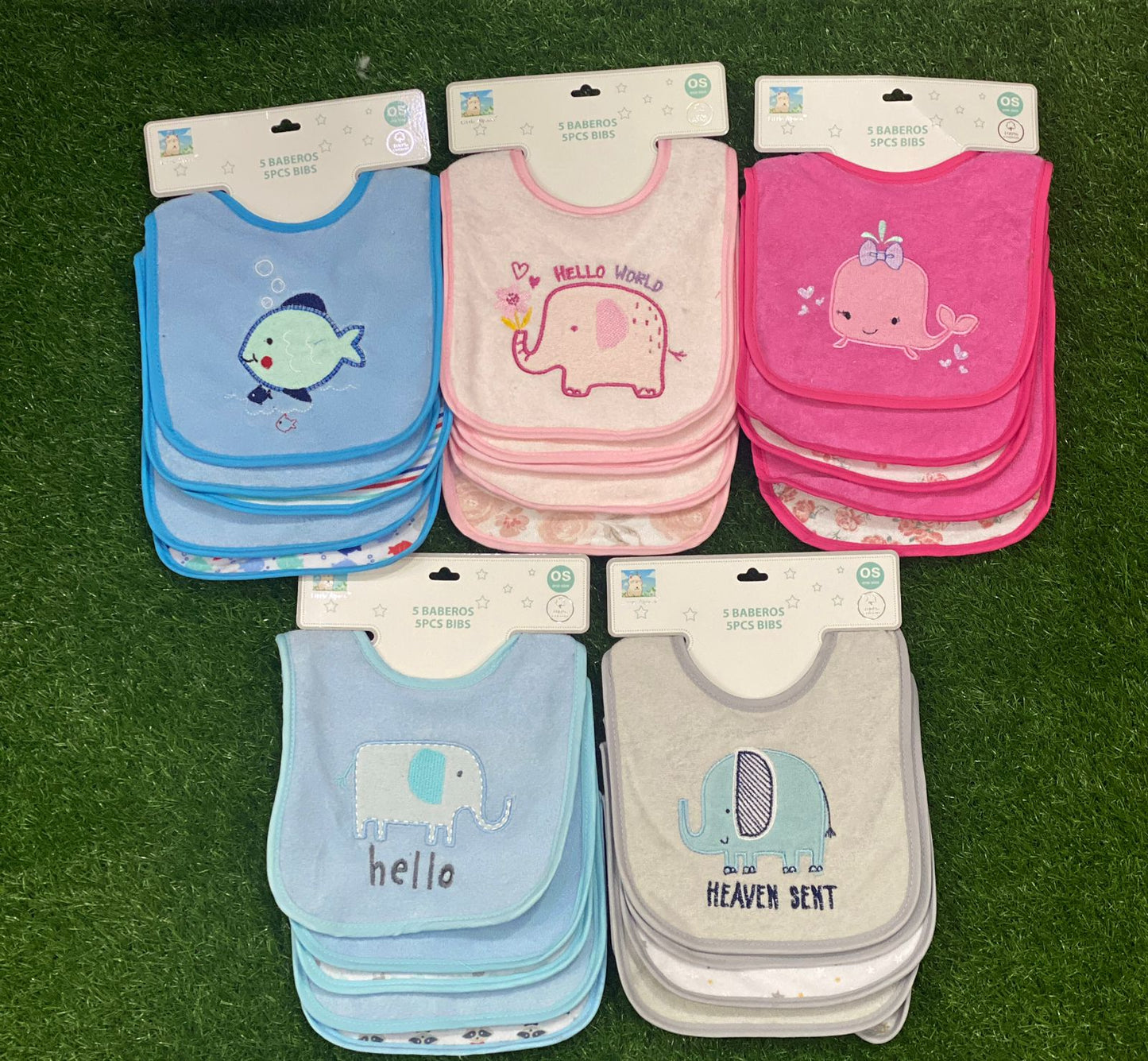 Baby Cotton Bibs (Random - Pack of 4&5)