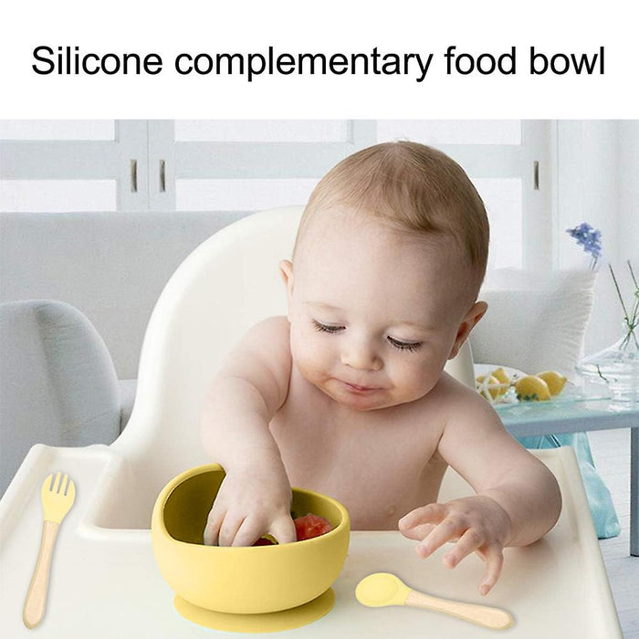 Silicone Bowl with Spoon & Fork