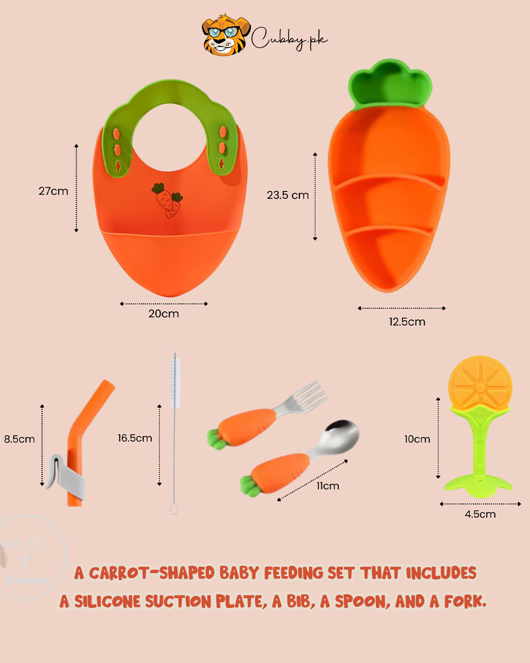 Silicone Plate With Built in Mat Silicone Feeding Suction Plate Set