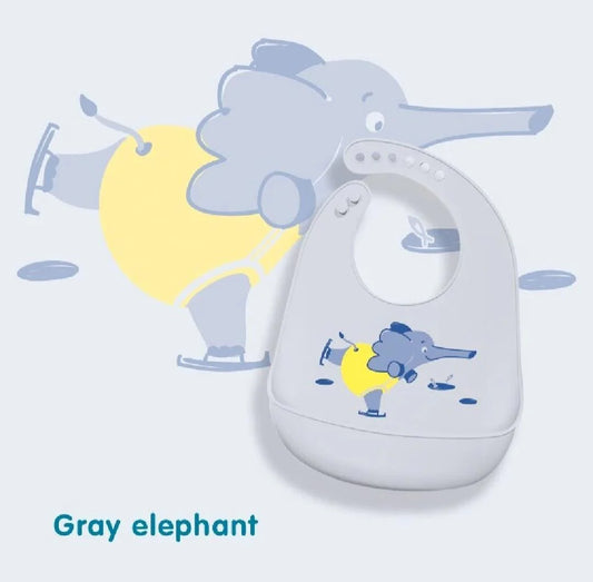 Waterproof Silicone Baby Bib - Elephant