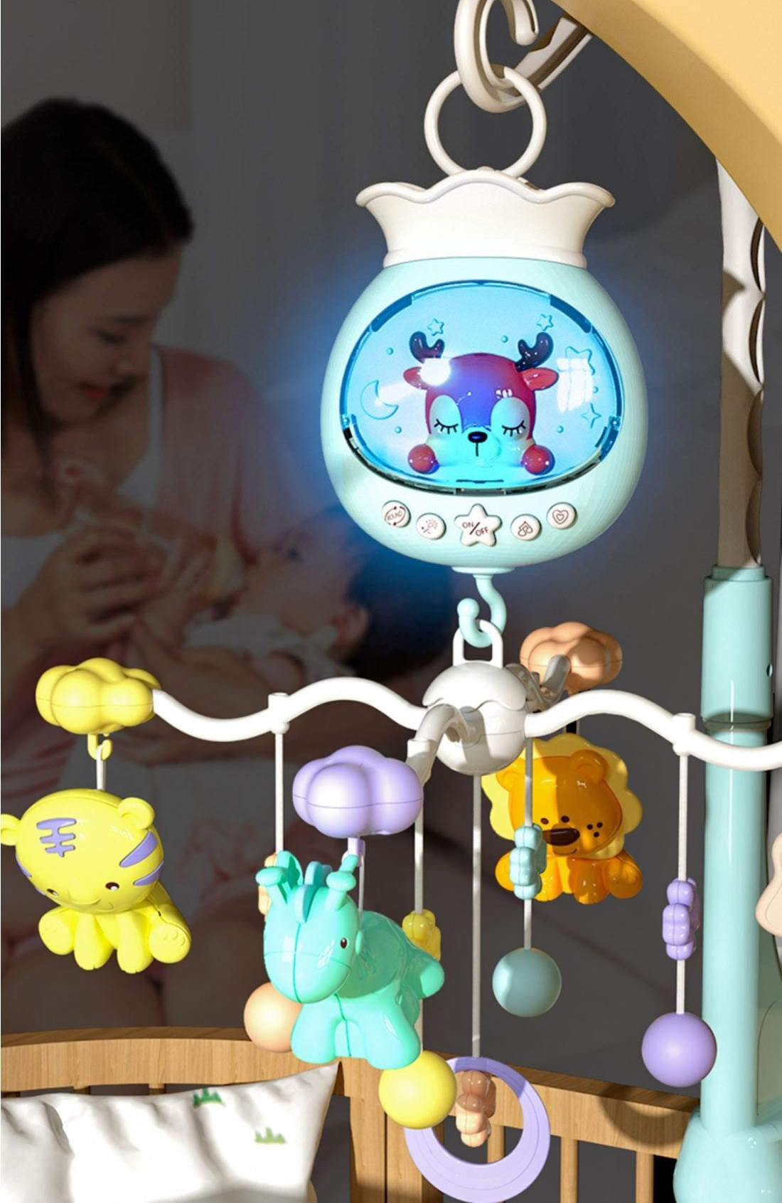 Cot Mobile - Bed Bell with projection lights