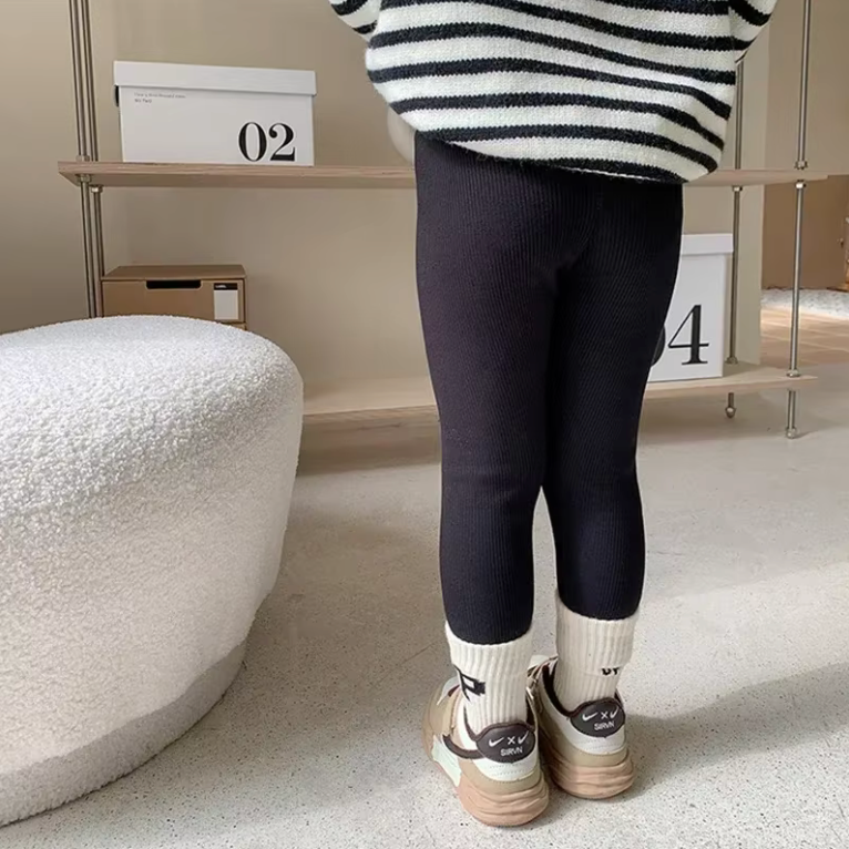 Autumn Winter Children's Fleece-lined One-piece Pants