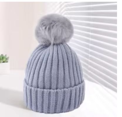 Fluffy Fur Ball Baby Beanie