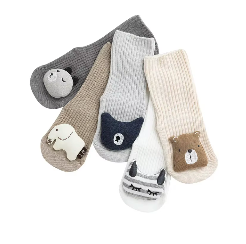 Soft Cotton Baby Socks Newborn - Grey