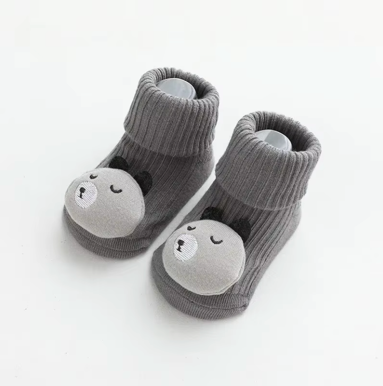 Soft Cotton Baby Socks Newborn - Grey