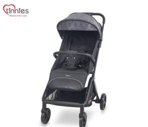 TINNIES BABY STROLLER AUTO FOLDING NAVY GREY