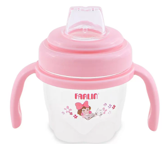 PP GULU DRINKING CUP STEP 2-SPOUT 120ML - PINK