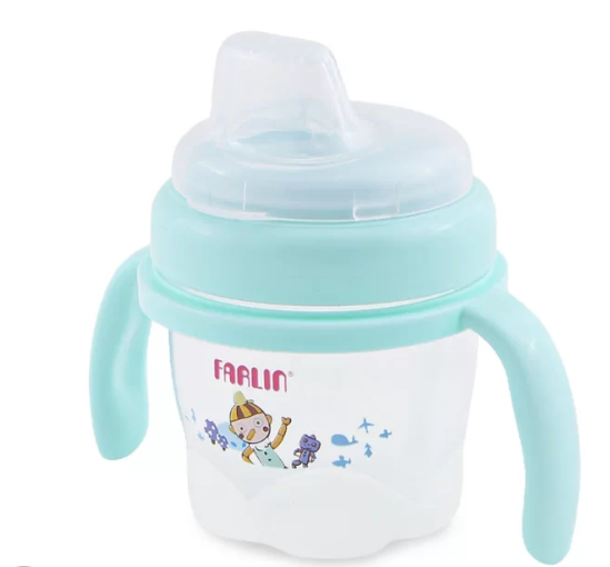 PP GULU DRINKING CUP STEP 2-SPOUT 120ML - GREEN