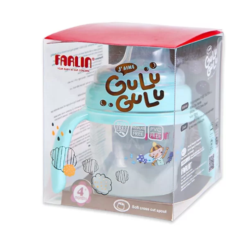 PP GULU DRINKING CUP STEP 2-SPOUT 120ML - GREEN