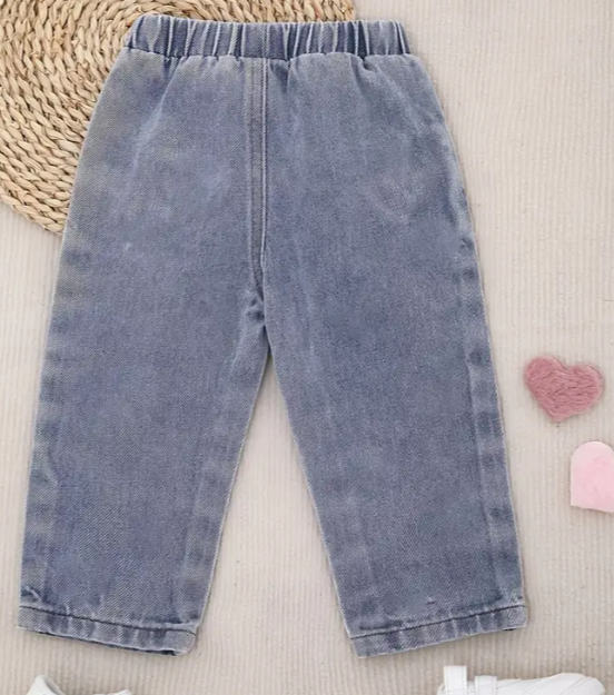 Heart Embroidered Jeans