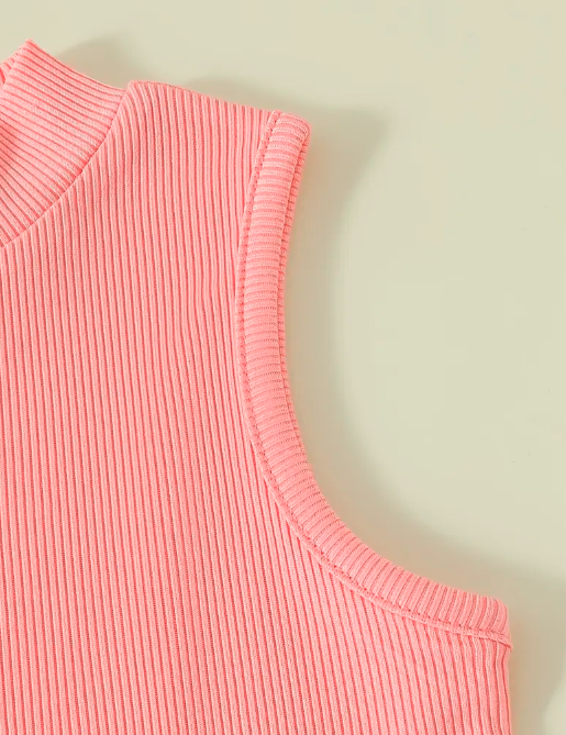 4pcs Baby Girl Sleeveless Tank Tops