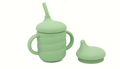 Silicone sippy / beaker cup - olive green