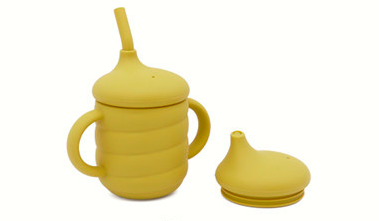 Silicone sippy / beaker cup -yellow