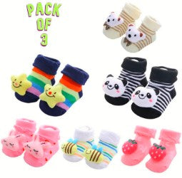 Pack of 3 booties with headband