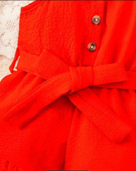 Bubble Wrinkled Fabric Rompers with Straps for Baby