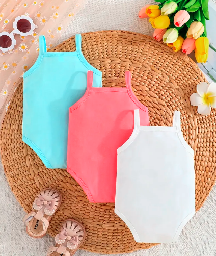 3pcs Baby Girls' Summer Outfit Set