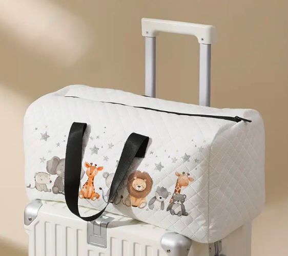Chic Cartoon Animal Print Travel Duffle Bag