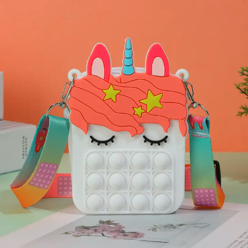 Unicorn Pop Fidget Shoulder Bag for Girls