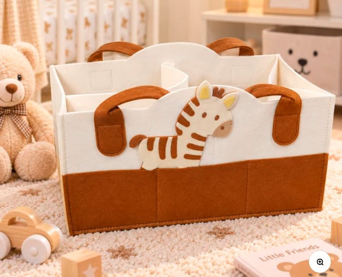 1pc Large Capacity Felt Diaper Bag (Random Colors)