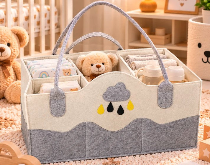 1pc Large Capacity Felt Diaper Bag