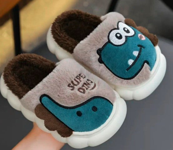 Slip on slipper brown