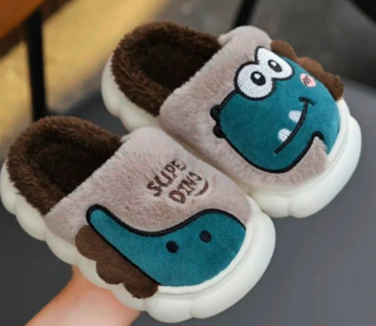 Slip on slipper brown