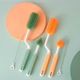 Silicone Bottle Cleaning Brush with Long Handler Kitchen Cleaning Tool