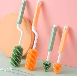 Silicone Bottle Cleaning Brush with Long Handler Kitchen Cleaning Tool
