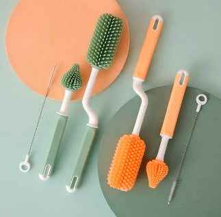 Silicone Bottle Cleaning Brush with Long Handler Kitchen Cleaning Tool