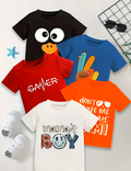 5-Pack Kids Summer T-Shirts Set