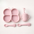 Silicone suction plate, Mug with spoon & fork  - Random