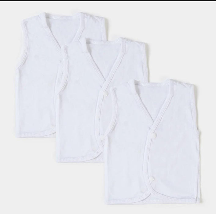 Newborn Inner Sleeveless Vest Pack of 3