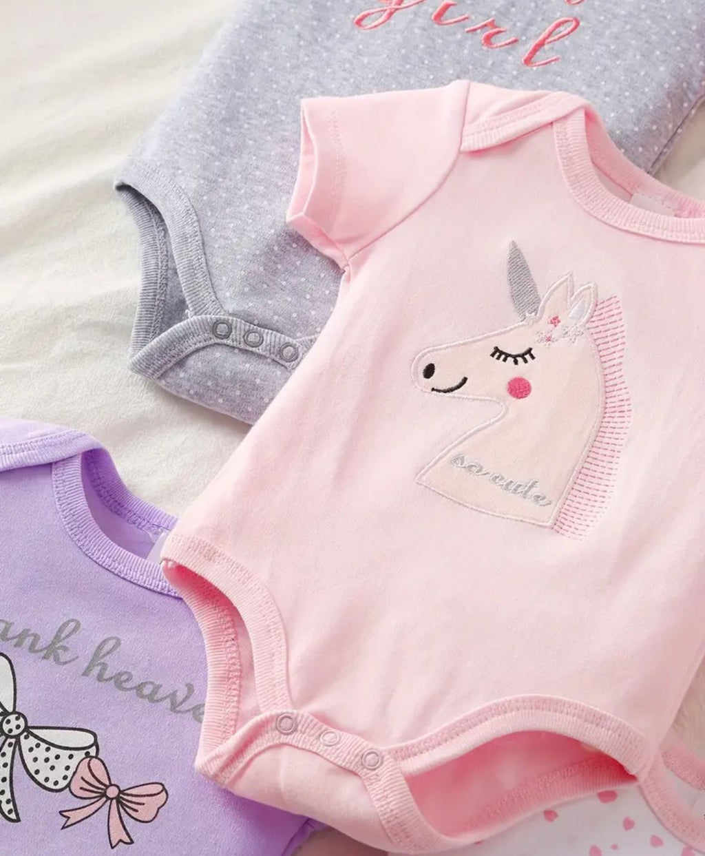 Baby Rompers - 5pcs Newborn Infant Baby Girl Bodysuit