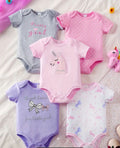 Baby Rompers - 5pcs Newborn Infant Baby Girl Bodysuit