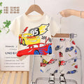 Kids Boys Girls 2Pcs Short Sleeve T-Shirt Shorts