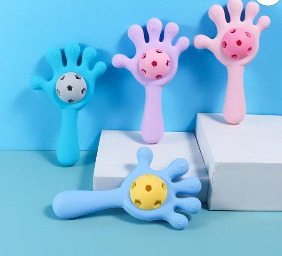 Teether with rattle