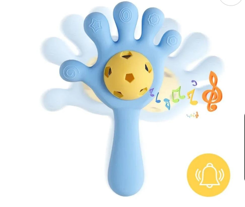 Teether with rattle