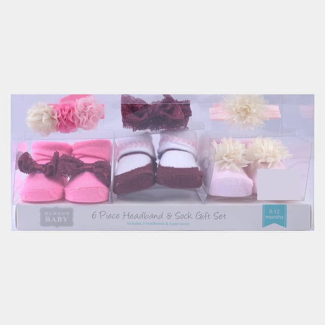Pack of 3 booties with headband
