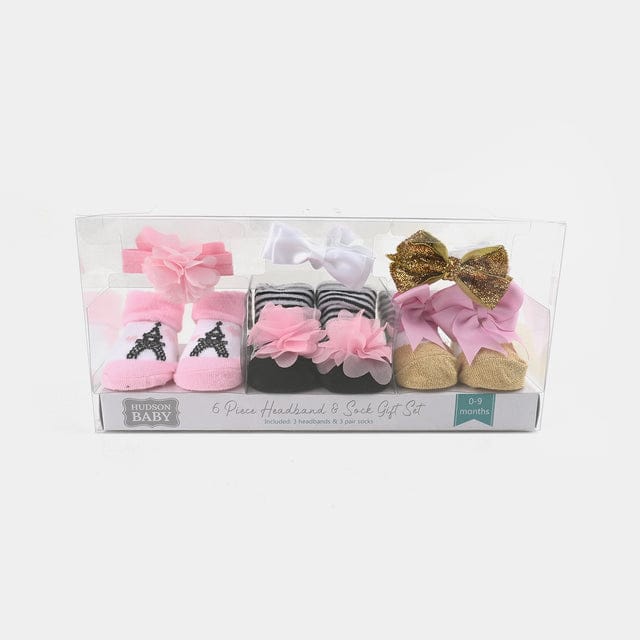Pack of 3 booties with headband