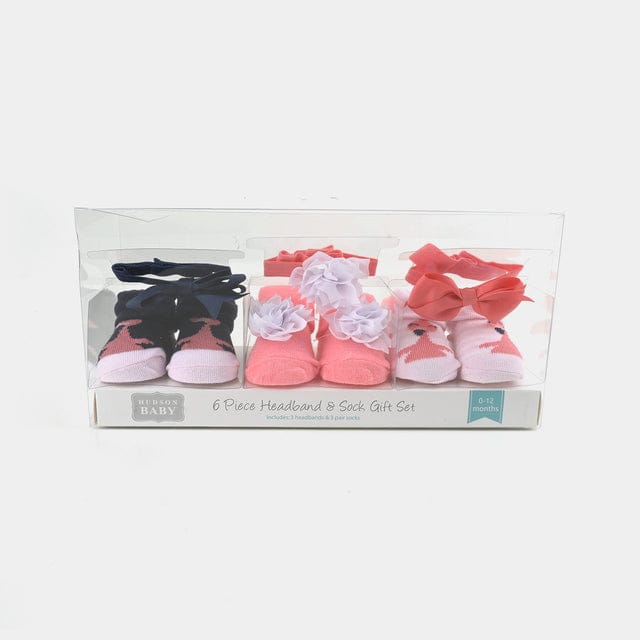 Pack of 3 booties with headband