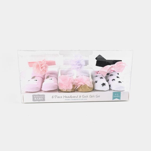 Pack of 3 booties with headband