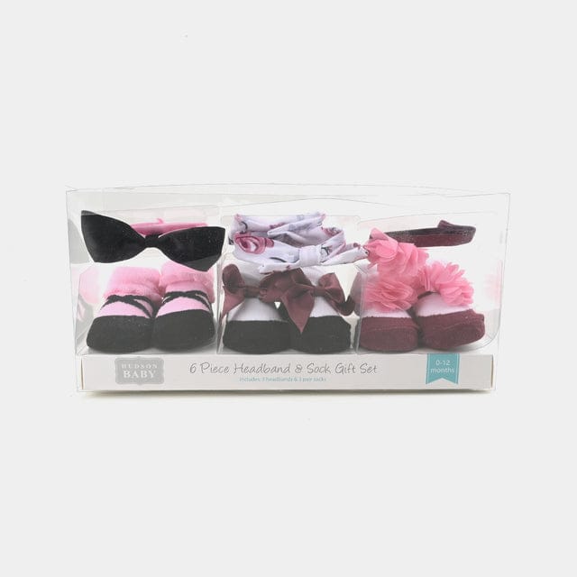 Pack of 3 booties with headband