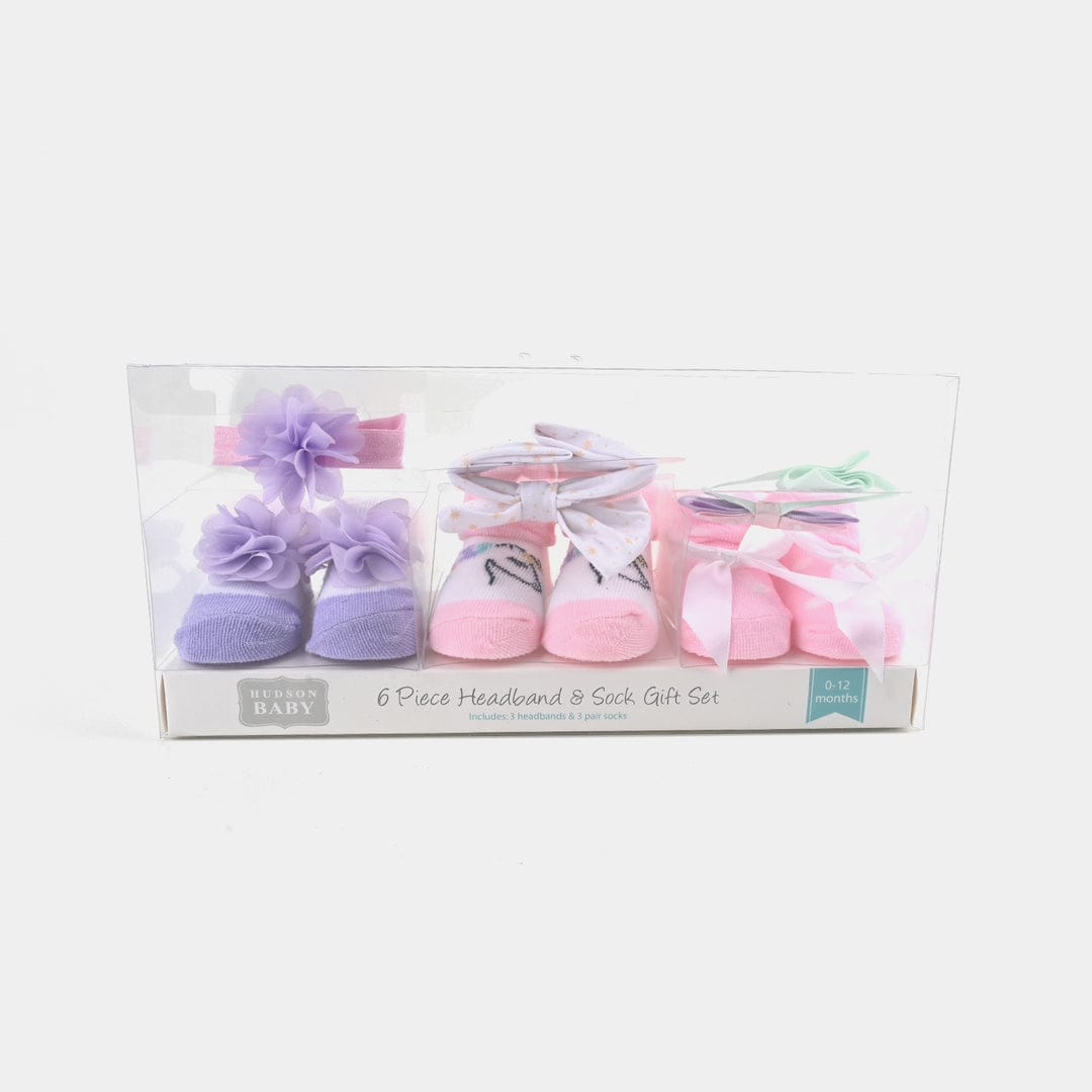 Pack of 3 booties with headband